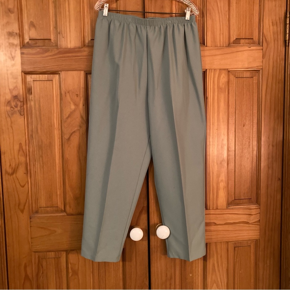 NWOT Monterey Canyon Petite Vintage 90s Pull On Pants Elastic Waist Green 16P